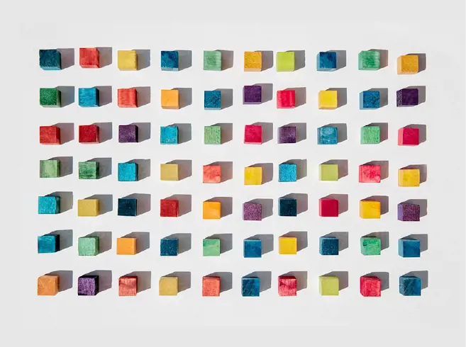 a group of colorful squares